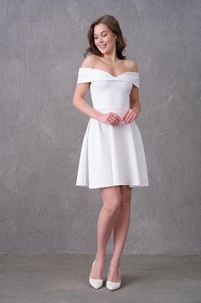 لباس سفید زنانه بافتنی lovebox - کد 95324253