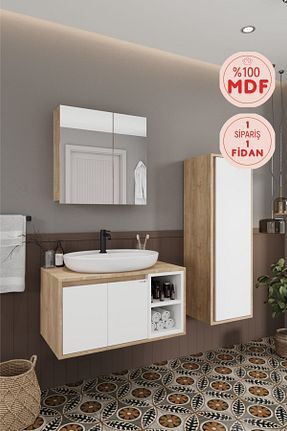 ست کمد حمام سفید BALNEOM - کد 906094610