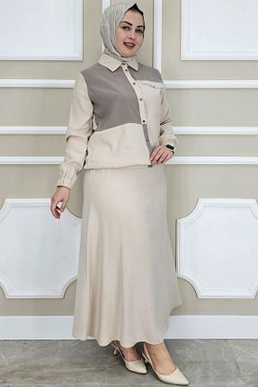 ست بالاتنه و پائین تنه حجاب طوسی زنانه رگولار PYS - کد 927813737
