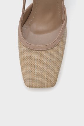 کفش پاشنه بلند کلاسیک خاکی زنانه چرم مصنوعی Capone Outfitters - کد 808322199
