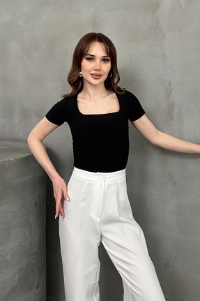 تیشرت مشکی زنانه اسلیم فیت msm fashion - کد 927821881
