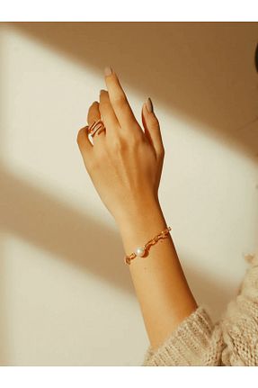 دستبند نقره طلائی زنانه 925 عیار Linya Jewellery - کد 71938626