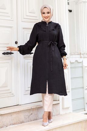 تونیک حجاب مشکی زنانه پنبه پلی استر Tesettür Dünyası - کد 838716228