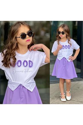 ست بالاتنه و پائین تنه سفید بچه گانه بافتنی MUMİKİDS - کد 927816381