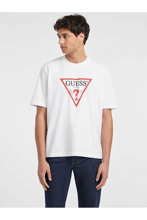 تیشرت سفید مردانه رگولار Guess - کد 841653076
