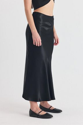 دامن مشکی زنانه ساتن Rays - کد 927841380