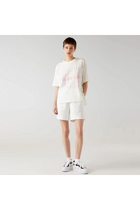 شلوارک و برمودا سفید زنانه فاق بلند Lacoste - کد 927841835