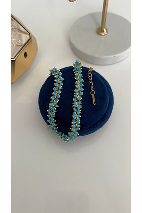 خلخال جواهر آبی زنانه استیل (فولاد) SU PERİSİ TAKI BİJUTERİ - کد 927845602