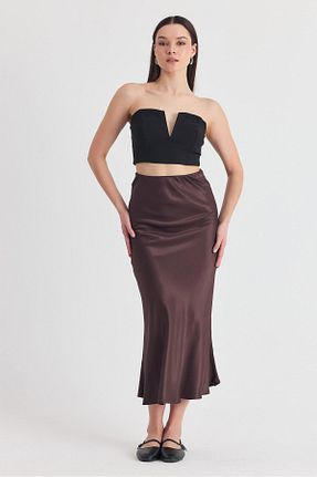 دامن بژ زنانه ساتن Rays - کد 927841377