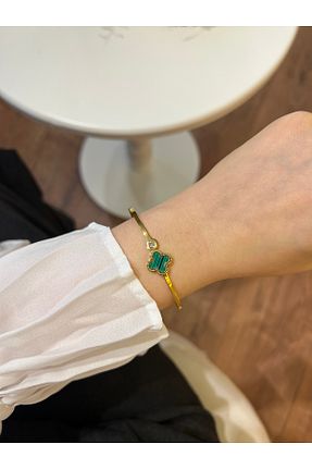 دستبند استیل (فولاد) سبز زنانه استیل (فولاد) RENGARENG - کد 897466985