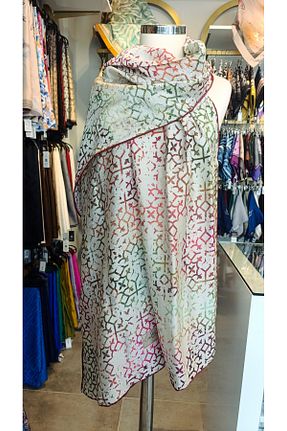 شال خاکی زنانه پنبه ای La Boutique Eşarp - کد 927843337