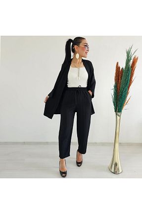 کیمونو و کافتان مشکی زنانه لیکرا Altı Üstü Butik - کد 863622744