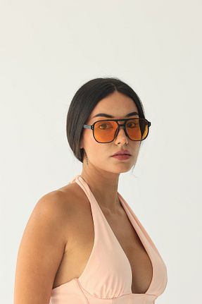 عینک آفتابی نارنجی زنانه UV400 Luna Jewelry - کد 927859655