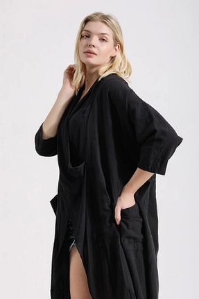 کیمونو و کافتان مشکی زنانه %100 پنبه SUMEF - کد 927867245