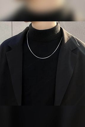 گردنبند استیل ( فولاد ) طوسی مردانه استیل ضد زنگ TREND COLLECTİON - کد 927870043