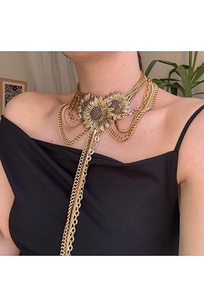 گردنبند جواهر رنگی زنانه فلزی Alice İsstanbul - کد 927372235
