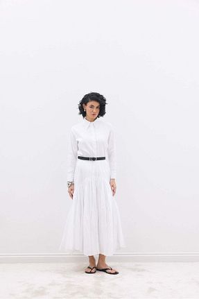 ست بالاتنه و پائین تنه سفید زنانه SENA GÜVEN - کد 924350735