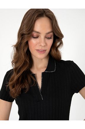تیشرت قهوه ای زنانه اسلیم فیت Pierre Cardin - کد 927889303