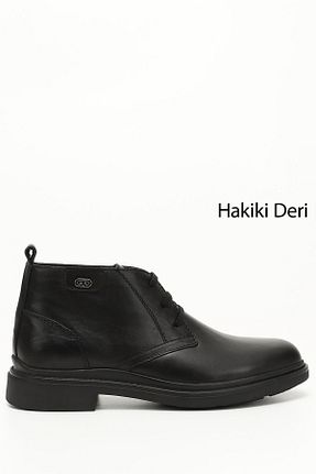 بوت / نیم بوت مشکی مردانه چرم خالص GÖNDERİ(R) - کد 776044618