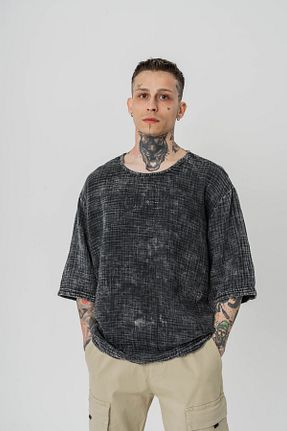 تیشرت مشکی مردانه اورسایز go gang own - کد 927890819
