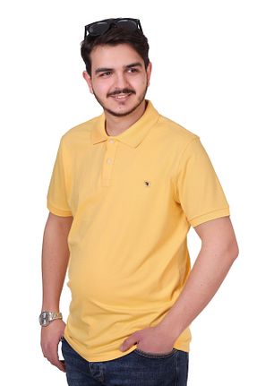 تیشرت زرد مردانه یقه پولو Kevser - کد 927893105
