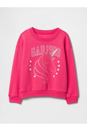 سوئیشرت صورتی بچه گانه چاپی GAP - کد 927892534