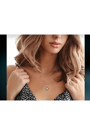 گردنبند جواهر طوسی زنانه زیرکن Redhead - کد 927892479
