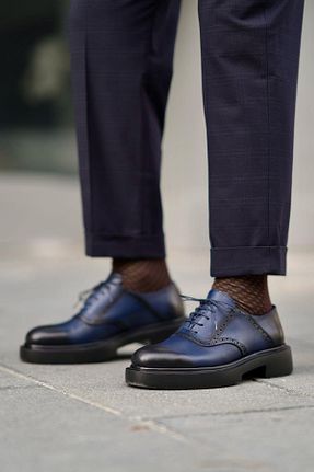 کفش کژوال سرمه ای مردانه پاشنه کوتاه (1 - 4 سانتی متر) Shoetyle - کد 927897307