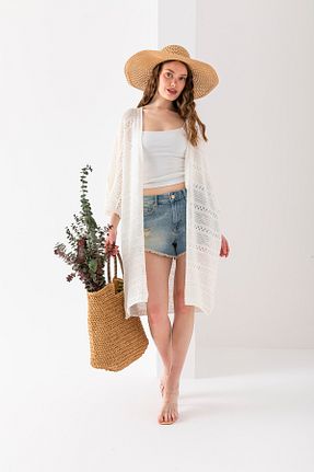 رویه بیکینی سفید زنانه پنبه ای Wega Moda - کد 927911435