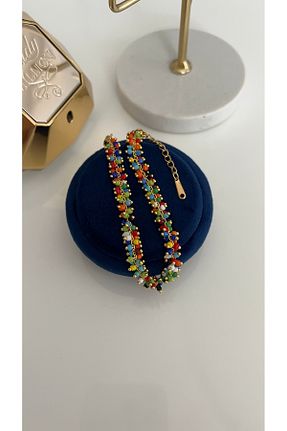 خلخال جواهر طلائی زنانه استیل (فولاد) SU PERİSİ TAKI BİJUTERİ - کد 927912889