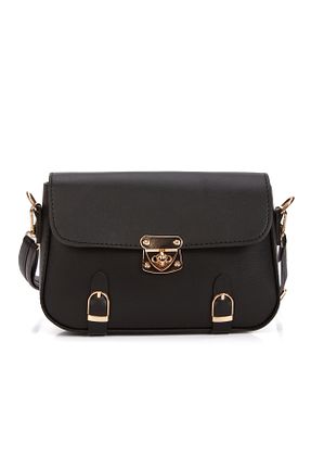 کیف دوشی مشکی زنانه چرم مصنوعی Adelina Bags - کد 927913350