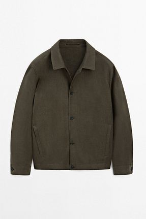کت خاکی مردانه رگولار Massimo Dutti - کد 927924188