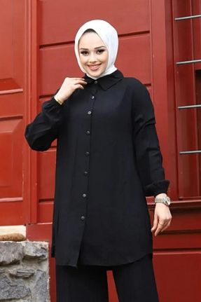 تونیک حجاب مشکی زنانه ویسکون QUMEX - کد 928083197