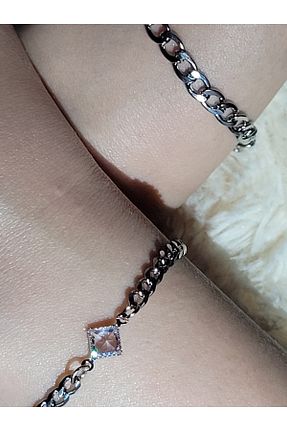 دستبند استیل (فولاد) رنگی زنانه استیل ضد زنگ Redhead - کد 928085923