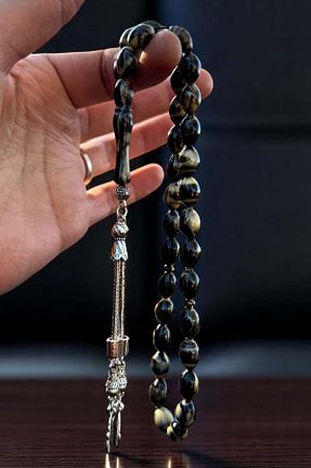 تسبیح مشکی کهربا Atolyezone - کد 927930555