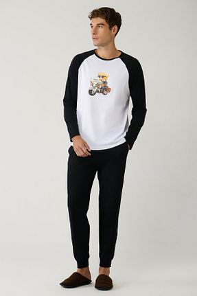 ست لباس راحتی مشکی مردانه چاپی Avva - کد 824669118