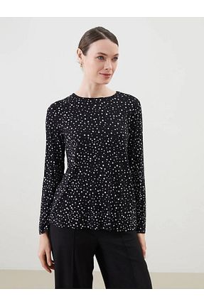 تیشرت مشکی زنانه Relaxed LC Waikiki - کد 927933441