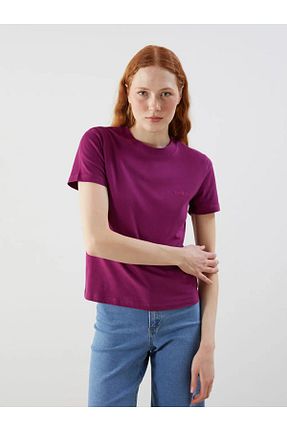 تیشرت بنفش زنانه Straight LC Waikiki - کد 927933418