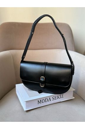 کیف دوشی مشکی زنانه چرم مصنوعی Moda Sekiz - کد 927937705