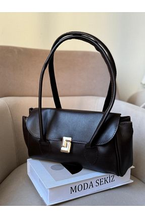 کیف دوشی مشکی زنانه چرم مصنوعی Moda Sekiz - کد 927938426