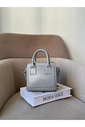 کیف دوشی طوسی زنانه چرم مصنوعی Moda Sekiz - کد 927940748