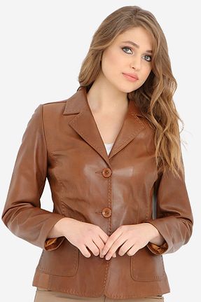 کت قهوه ای زنانه Relaxed Dericlub - کد 39424380