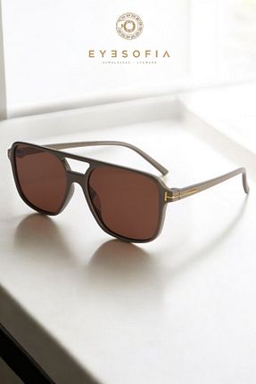 عینک آفتابی خاکی زنانه 48 Eyesofia - کد 926755896
