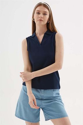 تیشرت سرمه ای زنانه رگولار Fashion Friends - کد 927957972