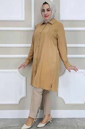 پیراهن حجاب قهوه ای زنانه رگولار PYS - کد 927964754