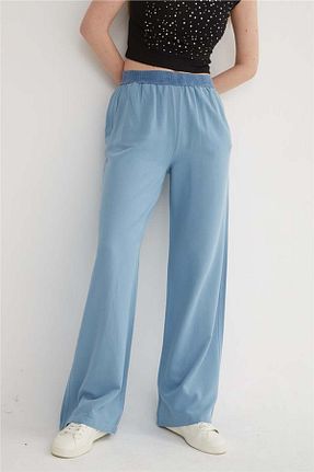 شلوار آبی زنانه کتان Fashion Friends - کد 927963642