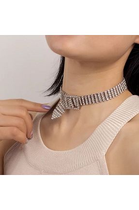 گردنبند جواهر زنانه برنجی Flaner Paris Accessorize - کد 927973999