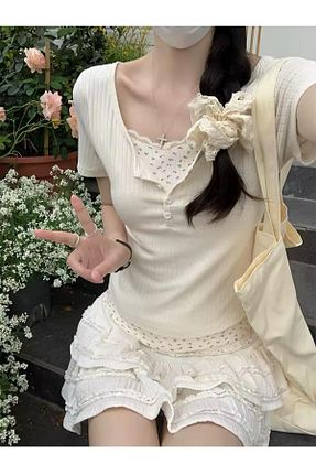 بلوز نباتی زنانه چاپی Karakedi - کد 927975117