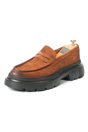 کفش کژوال قهوه ای مردانه چرم خالص Tetri - کد 794572158