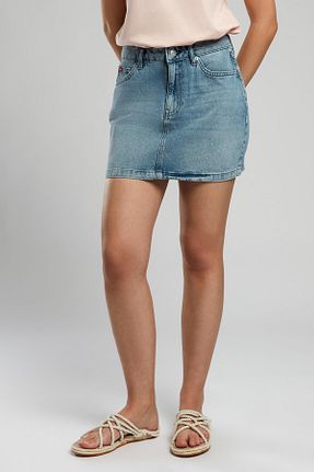 دامن سرمه ای زنانه جین Lee Cooper - کد 927976115